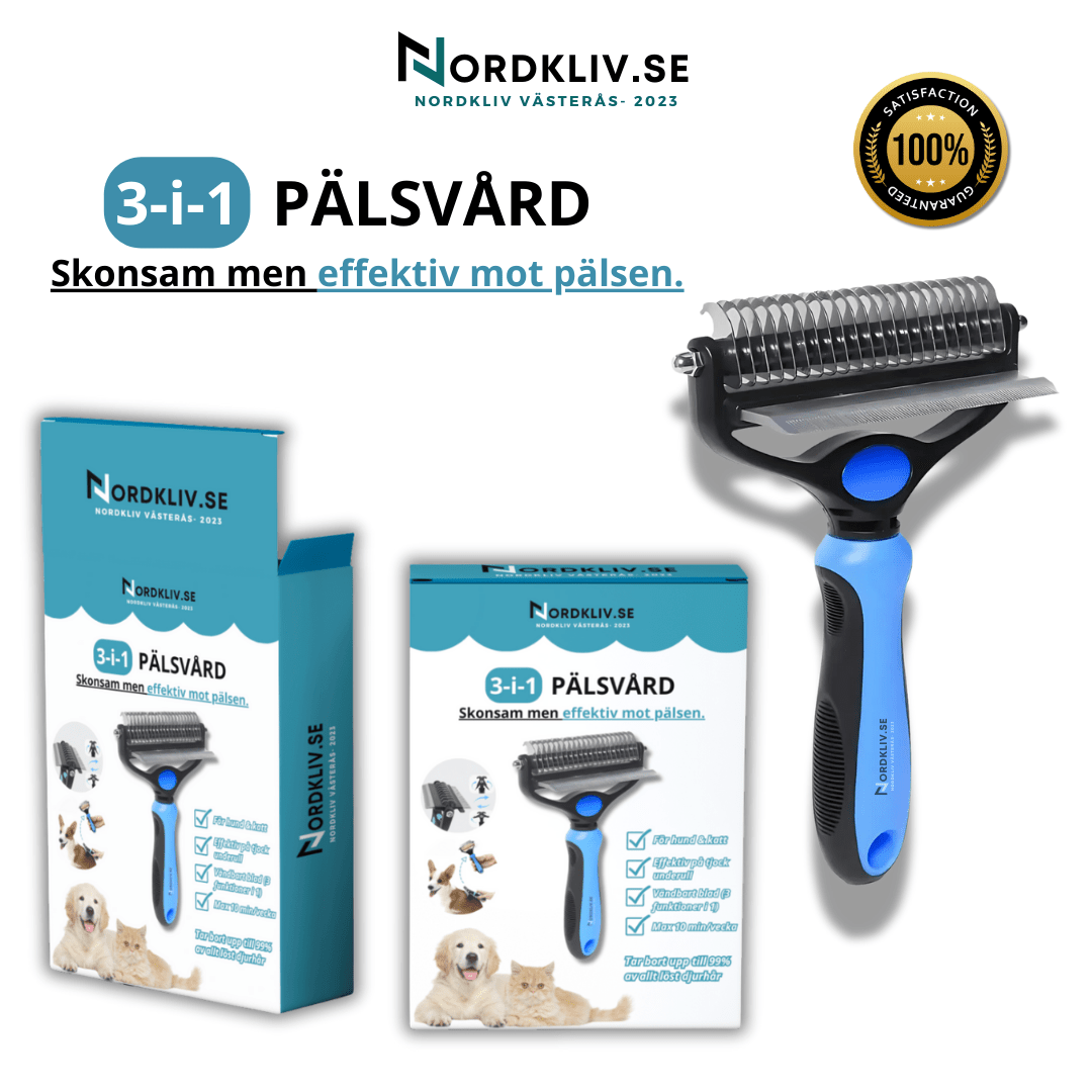 Nordkliv™ - Pälsvårdsborste (3 - i - 1) - Nordkliv.se