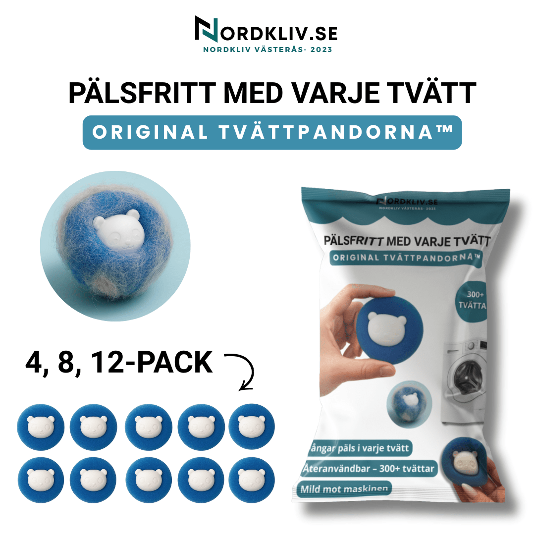 Nordklivs tvättpandor – Fångar päls, hår & ludd direkt i tvättmaskinen - Nordkliv.se